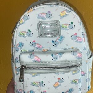 Loungefly White Backpack with Colorful dumbo Print